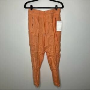 NWT ATHLETA Cabo Linen Jogger Pants Orange 8